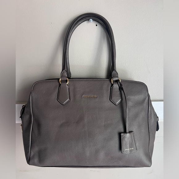 Cole Haan Handbags - Cole Haan Gray Leather Tote Bag